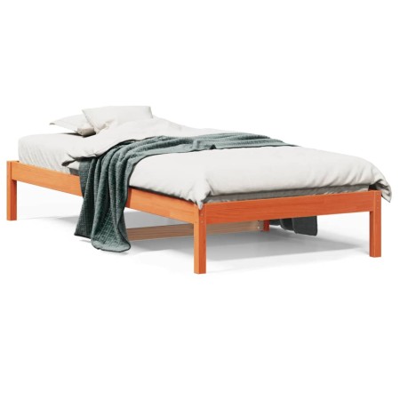 vidaXL Tagesbett Wachsbraun 80x200 cm Massivholz Kiefer