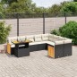 vidaXL 10-tlg. Garten-Sofagarnitur mit Kissen Schwarz Poly Rattan vidaXL 10-tlg. Garten-Sofagarnitur mit Kissen Schwarz Poly Rattan