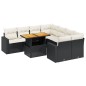 vidaXL 9-tlg. Garten-Sofagarnitur mit Kissen Schwarz Poly Rattan vidaXL 9-tlg. Garten-Sofagarnitur mit Kissen Schwarz Poly Rattan