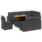 vidaXL 9-tlg. Garten-Sofagarnitur mit Kissen Schwarz Poly Rattan vidaXL 9-tlg. Garten-Sofagarnitur mit Kissen Schwarz Poly Rattan