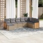 vidaXL 8-tlg. Garten-Sofagarnitur mit Kissen Beige Poly Rattan vidaXL 8-tlg. Garten-Sofagarnitur mit Kissen Beige Poly Rattan
