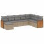 vidaXL 8-tlg. Garten-Sofagarnitur mit Kissen Beige Poly Rattan vidaXL 8-tlg. Garten-Sofagarnitur mit Kissen Beige Poly Rattan
