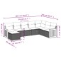 vidaXL 8-tlg. Garten-Sofagarnitur mit Kissen Beige Poly Rattan vidaXL 8-tlg. Garten-Sofagarnitur mit Kissen Beige Poly Rattan