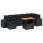 vidaXL 8-tlg. Garten-Sofagarnitur mit Kissen Schwarz Poly Rattan vidaXL 8-tlg. Garten-Sofagarnitur mit Kissen Schwarz Poly Rattan