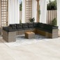 vidaXL 12-tlg. Garten-Sofagarnitur mit Kissen Grau Poly Rattan vidaXL 12-tlg. Garten-Sofagarnitur mit Kissen Grau Poly Rattan