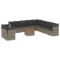 vidaXL 12-tlg. Garten-Sofagarnitur mit Kissen Grau Poly Rattan vidaXL 12-tlg. Garten-Sofagarnitur mit Kissen Grau Poly Rattan