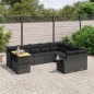vidaXL 10-tlg. Garten-Sofagarnitur mit Kissen Schwarz Poly Rattan vidaXL 10-tlg. Garten-Sofagarnitur mit Kissen Schwarz Poly Rattan