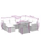 vidaXL 8-tlg. Garten-Sofagarnitur mit Kissen Schwarz Poly Rattan vidaXL 8-tlg. Garten-Sofagarnitur mit Kissen Schwarz Poly Rattan