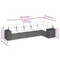 vidaXL 6-tlg. Garten-Sofagarnitur mit Kissen Schwarz Poly Rattan vidaXL 6-tlg. Garten-Sofagarnitur mit Kissen Schwarz Poly Rattan