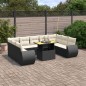 vidaXL 10-tlg. Garten-Sofagarnitur mit Kissen Schwarz Poly Rattan vidaXL 10-tlg. Garten-Sofagarnitur mit Kissen Schwarz Poly Rattan