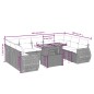 vidaXL 10-tlg. Garten-Sofagarnitur mit Kissen Schwarz Poly Rattan vidaXL 10-tlg. Garten-Sofagarnitur mit Kissen Schwarz Poly Rattan