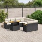 vidaXL 9-tlg. Garten-Sofagarnitur mit Kissen Schwarz Poly Rattan vidaXL 9-tlg. Garten-Sofagarnitur mit Kissen Schwarz Poly Rattan