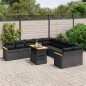 vidaXL 11-tlg. Garten-Sofagarnitur mit Kissen Schwarz Poly Rattan vidaXL 11-tlg. Garten-Sofagarnitur mit Kissen Schwarz Poly Rattan