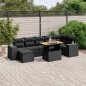 vidaXL 8-tlg. Garten-Sofagarnitur mit Kissen Schwarz Poly Rattan vidaXL 8-tlg. Garten-Sofagarnitur mit Kissen Schwarz Poly Rattan