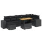 vidaXL 8-tlg. Garten-Sofagarnitur mit Kissen Schwarz Poly Rattan vidaXL 8-tlg. Garten-Sofagarnitur mit Kissen Schwarz Poly Rattan