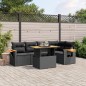 vidaXL 6-tlg. Garten-Sofagarnitur mit Kissen Schwarz Poly Rattan vidaXL 6-tlg. Garten-Sofagarnitur mit Kissen Schwarz Poly Rattan