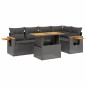 vidaXL 6-tlg. Garten-Sofagarnitur mit Kissen Schwarz Poly Rattan vidaXL 6-tlg. Garten-Sofagarnitur mit Kissen Schwarz Poly Rattan
