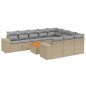 vidaXL 11-tlg. Garten-Sofagarnitur mit Kissen Beige Poly Rattan vidaXL 11-tlg. Garten-Sofagarnitur mit Kissen Beige Poly Rattan
