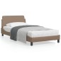 vidaXL Bettgestell mit Kopfteil Cappuccino-Braun 100x200 cm Kunstleder vidaXL Bettgestell mit Kopfteil Cappuccino-Braun 100x200 cm Kunstleder