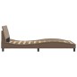 vidaXL Bettgestell mit Kopfteil Cappuccino-Braun 100x200 cm Kunstleder vidaXL Bettgestell mit Kopfteil Cappuccino-Braun 100x200 cm Kunstleder