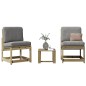 vidaXL 3-tlg. Garten-Lounge-Set Kiefernholz Imprägniert vidaXL 3-tlg. Garten-Lounge-Set Kiefernholz Imprägniert