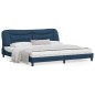 vidaXL Bettgestell mit LED Blau 200x200 cm Stoff
