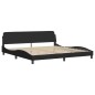 vidaXL Bettgestell mit LED Schwarz 200x200 cm Stoff vidaXL Bettgestell mit LED Schwarz 200x200 cm Stoff