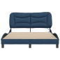 vidaXL Bettgestell mit LED Blau 140x200 cm Stoff vidaXL Bettgestell mit LED Blau 140x200 cm Stoff