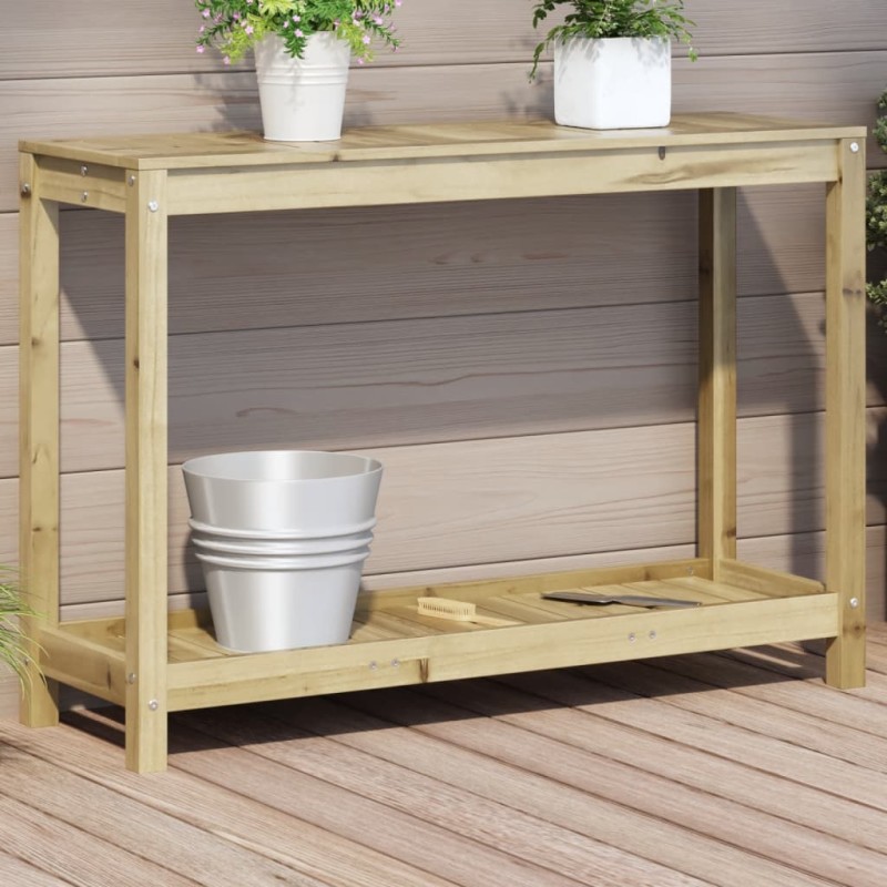 vidaXL Pflanztisch mit Ablage 108x35x75 cm Imprägniertes Kiefernholz vidaXL Pflanztisch mit Ablage 108x35x75 cm Imprägniertes Kiefernholz