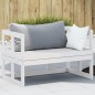 vidaXL 2-in-1 Gartensofa Verlängerbar Weiß Massivholz Kiefer vidaXL 2-in-1 Gartensofa Verlängerbar Weiß Massivholz Kiefer