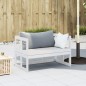 vidaXL 2-in-1 Gartensofa Verlängerbar Weiß Massivholz Kiefer vidaXL 2-in-1 Gartensofa Verlängerbar Weiß Massivholz Kiefer