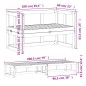 vidaXL 2-in-1 Gartensofa Verlängerbar Weiß Massivholz Kiefer vidaXL 2-in-1 Gartensofa Verlängerbar Weiß Massivholz Kiefer