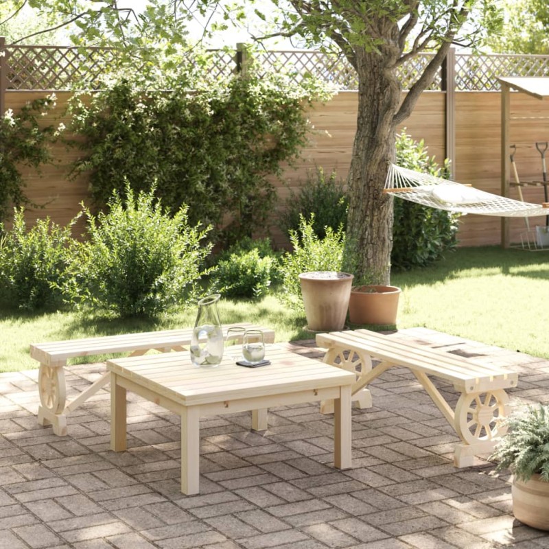 vidaXL Gartenbänke 2 Stk. Massivholz Tanne vidaXL Gartenbänke 2 Stk. Massivholz Tanne