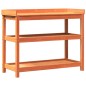vidaXL Pflanztisch mit Ablagen Braun 108x45x86,5 cm Massivholz Kiefer vidaXL Pflanztisch mit Ablagen Braun 108x45x86,5 cm Massivholz Kiefer