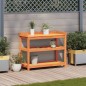vidaXL Pflanztisch mit Ablagen Braun 108x45x86,5 cm Massivholz Kiefer vidaXL Pflanztisch mit Ablagen Braun 108x45x86,5 cm Massivholz Kiefer