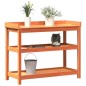 vidaXL Pflanztisch mit Ablagen Braun 108x45x86,5 cm Massivholz Kiefer vidaXL Pflanztisch mit Ablagen Braun 108x45x86,5 cm Massivholz Kiefer
