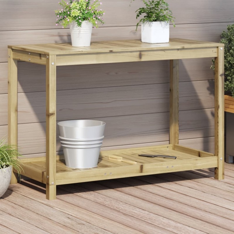 vidaXL Pflanztisch mit Ablage 108x50x75 cm Imprägniertes Kiefernholz vidaXL Pflanztisch mit Ablage 108x50x75 cm Imprägniertes Kiefernholz