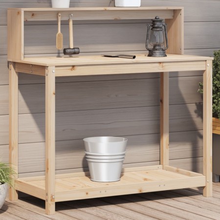 vidaXL Pflanztisch mit Ablagen 108x50x109,5 cm Massivholz Kiefer