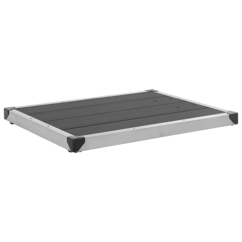 vidaXL Garten-Duschwanne WPC Edelstahl 80 x 62 cm Grau vidaXL Garten-Duschwanne WPC Edelstahl 80 x 62 cm Grau