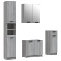 vidaXL 4-tlg. Badmöbel-Set Grau Sonoma Holzwerkstoff vidaXL 4-tlg. Badmöbel-Set Grau Sonoma Holzwerkstoff