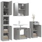 vidaXL 4-tlg. Badmöbel-Set Grau Sonoma Holzwerkstoff vidaXL 4-tlg. Badmöbel-Set Grau Sonoma Holzwerkstoff