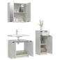 vidaXL 3-tlg. Badmöbel-Set Betongrau Holzwerkstoff vidaXL 3-tlg. Badmöbel-Set Betongrau Holzwerkstoff
