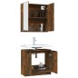 vidaXL 2-tlg. Badmöbel-Set Räuchereiche Holzwerkstoff vidaXL 2-tlg. Badmöbel-Set Räuchereiche Holzwerkstoff