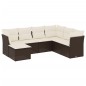 vidaXL 7-tlg. Garten-Sofagarnitur mit Kissen Braun Poly Rattan vidaXL 7-tlg. Garten-Sofagarnitur mit Kissen Braun Poly Rattan