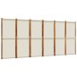 vidaXL 6-tlg. Paravent Hellgrau 420x180 cm vidaXL 6-tlg. Paravent Hellgrau 420x180 cm