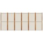 vidaXL 6-tlg. Paravent Hellgrau 420x180 cm vidaXL 6-tlg. Paravent Hellgrau 420x180 cm