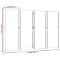 vidaXL 4-tlg. Paravent Taupe 280x180 cm