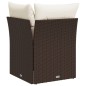 vidaXL Garten-Ecksofa mit Kissen Braun Poly Rattan vidaXL Garten-Ecksofa mit Kissen Braun Poly Rattan