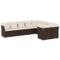vidaXL 9-tlg. Garten-Sofagarnitur mit Kissen Braun Poly Rattan vidaXL 9-tlg. Garten-Sofagarnitur mit Kissen Braun Poly Rattan