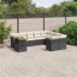 vidaXL 10-tlg. Garten-Sofagarnitur mit Kissen Schwarz Poly Rattan vidaXL 10-tlg. Garten-Sofagarnitur mit Kissen Schwarz Poly Rattan